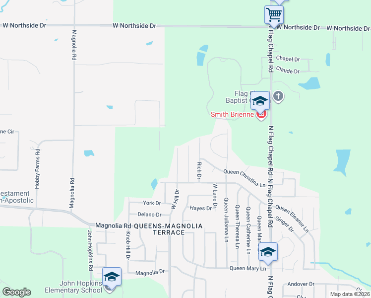 map of restaurants, bars, coffee shops, grocery stores, and more near 623 Lowder Drive in Jackson