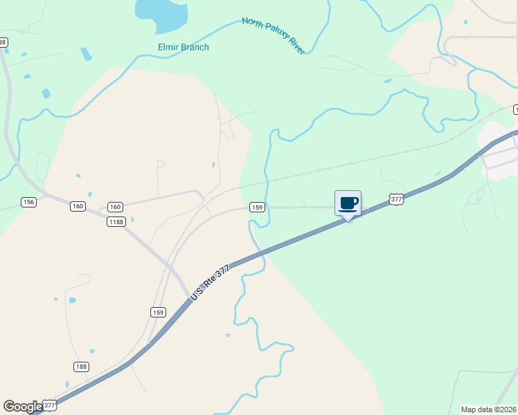 map of restaurants, bars, coffee shops, grocery stores, and more near County Road 159 in Erath County