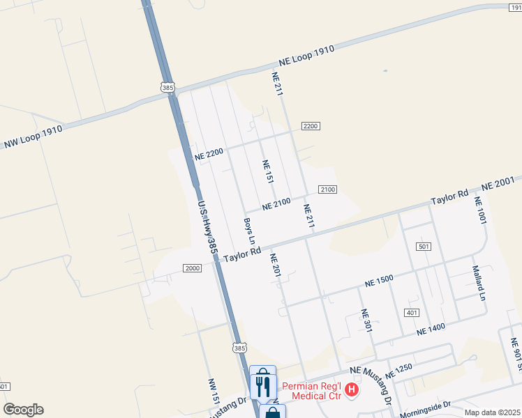 map of restaurants, bars, coffee shops, grocery stores, and more near 122 Northeast 2100 in Andrews