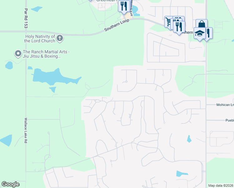 map of restaurants, bars, coffee shops, grocery stores, and more near 953 Dumaine Drive in Shreveport