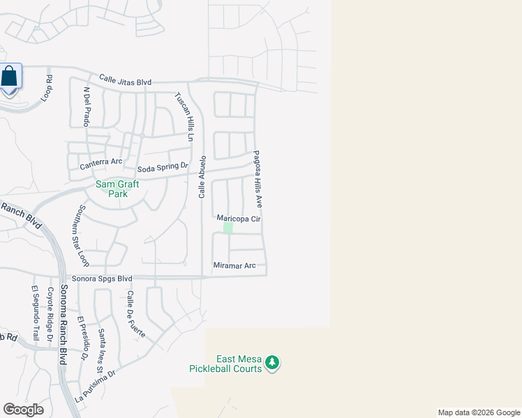 map of restaurants, bars, coffee shops, grocery stores, and more near 2491 Pagosa Hills Avenue in Las Cruces