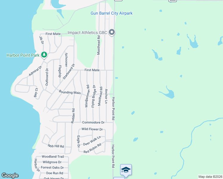 map of restaurants, bars, coffee shops, grocery stores, and more near 238 Anchor Lane in Gun Barrel City