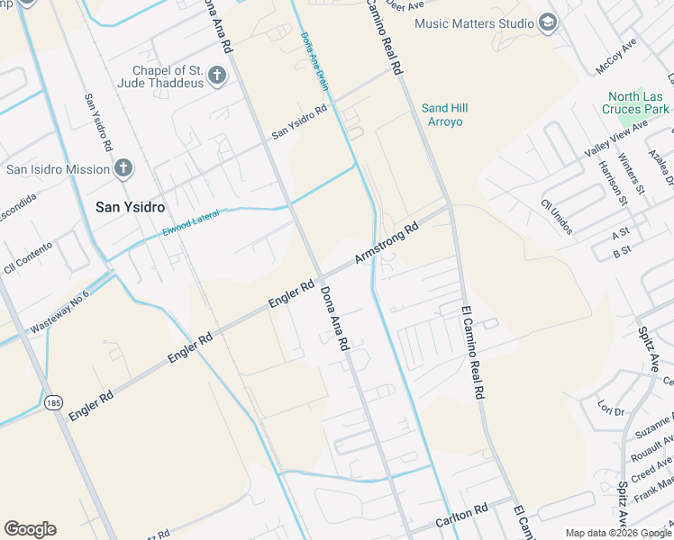 map of restaurants, bars, coffee shops, grocery stores, and more near 320-350 Armstrong Road in Las Cruces