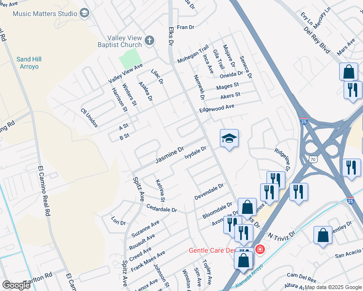 map of restaurants, bars, coffee shops, grocery stores, and more near 1035 Heather Circle in Las Cruces