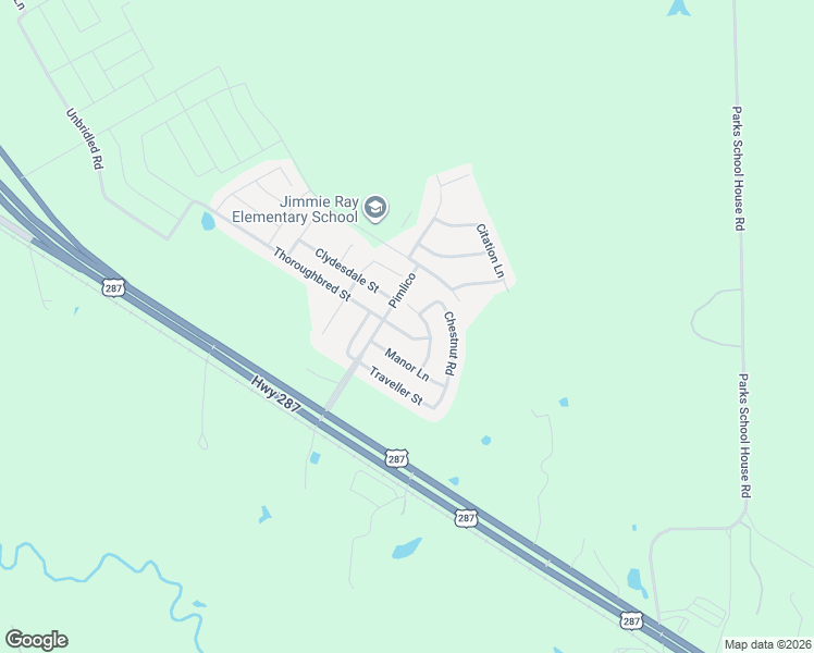 map of restaurants, bars, coffee shops, grocery stores, and more near 108 Thoroughbred Street in Waxahachie