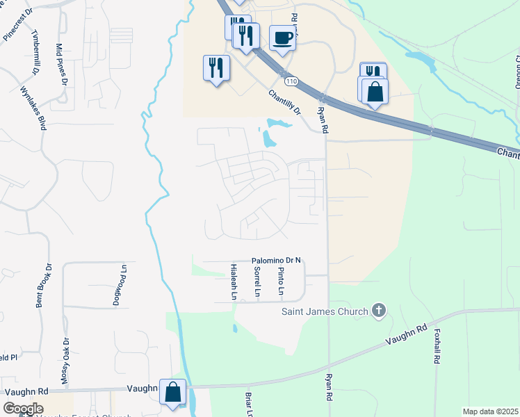 map of restaurants, bars, coffee shops, grocery stores, and more near 8720 Will Newton Drive in Montgomery