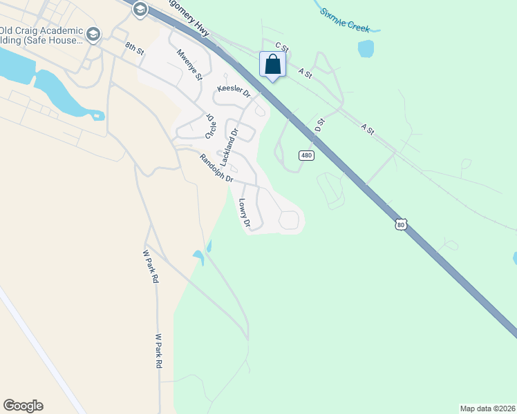 map of restaurants, bars, coffee shops, grocery stores, and more near 958A Lowry Drive in Selma