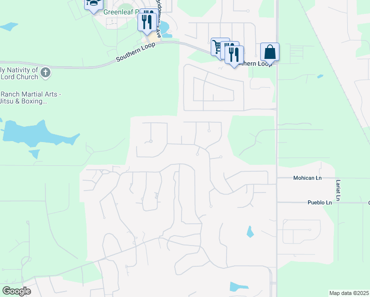 map of restaurants, bars, coffee shops, grocery stores, and more near 427 Saint Charles Boulevard in Shreveport