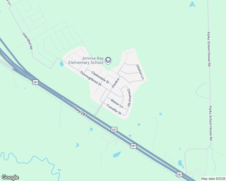 map of restaurants, bars, coffee shops, grocery stores, and more near 114 Thoroughbred Street in Waxahachie