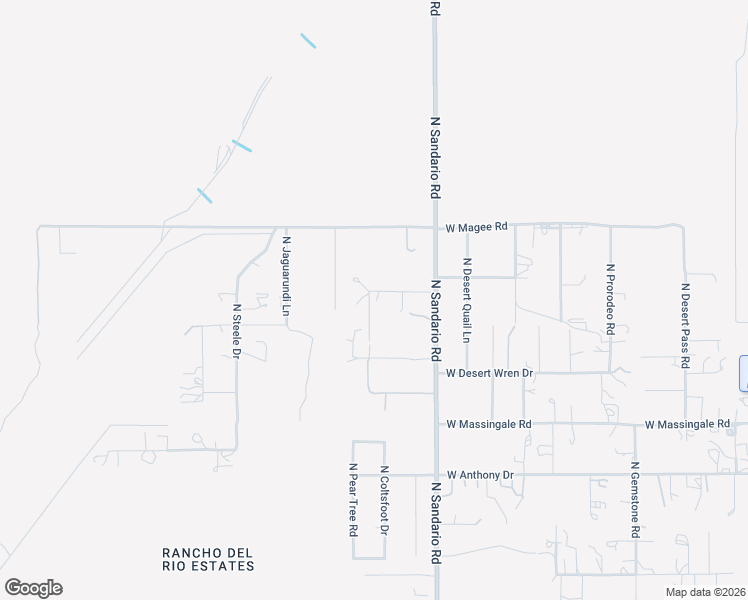 map of restaurants, bars, coffee shops, grocery stores, and more near 7835 North Sandario Road in Tucson