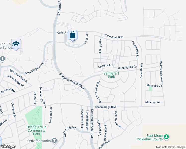 map of restaurants, bars, coffee shops, grocery stores, and more near 4053 Canterra Arc in Las Cruces