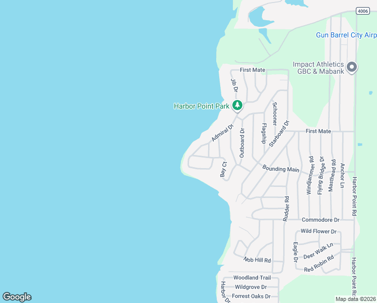 map of restaurants, bars, coffee shops, grocery stores, and more near 253 Admiral Drive in Gun Barrel City