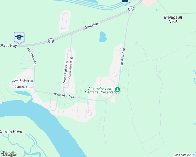 map of restaurants, bars, coffee shops, grocery stores, and more near 215 Broad Wood Estates Road in Ridgeland