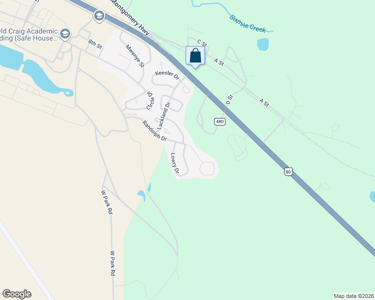 map of restaurants, bars, coffee shops, grocery stores, and more near 958A Lowry Drive in Selma