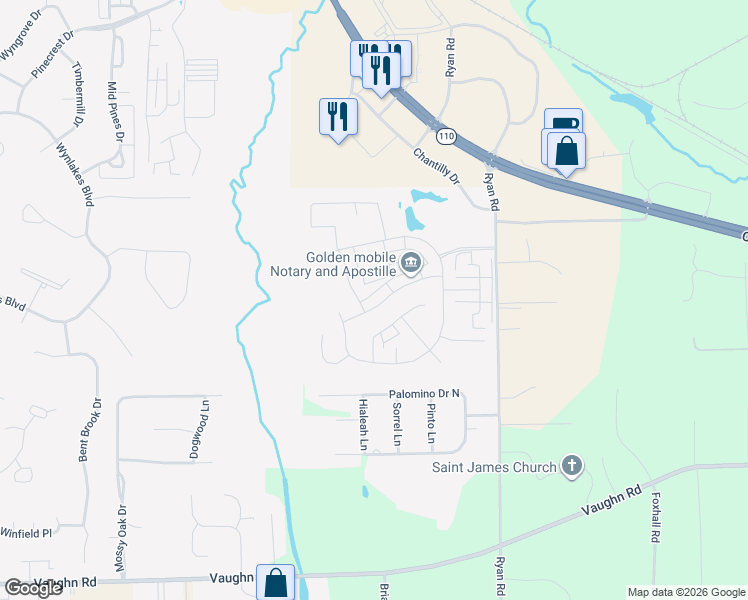 map of restaurants, bars, coffee shops, grocery stores, and more near 8720 Will Newton Drive in Montgomery