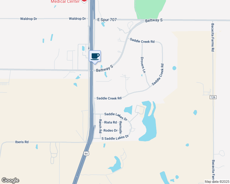 map of restaurants, bars, coffee shops, grocery stores, and more near 8534 Saddle Creek Road in Abilene