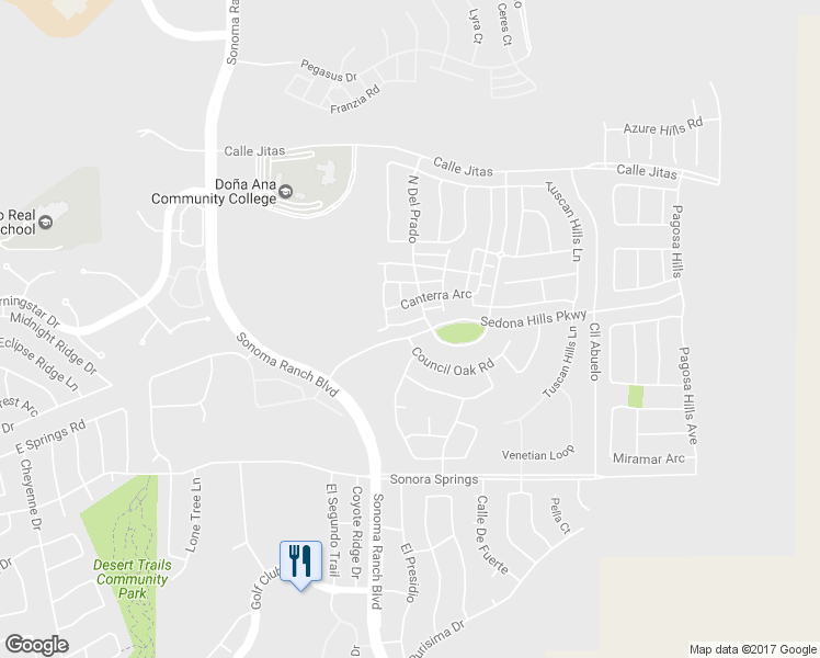 map of restaurants, bars, coffee shops, grocery stores, and more near 4017 Canterra Arc in Las Cruces