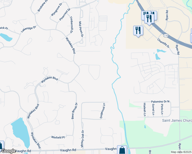 map of restaurants, bars, coffee shops, grocery stores, and more near 9830 Wynchase Circle in Montgomery