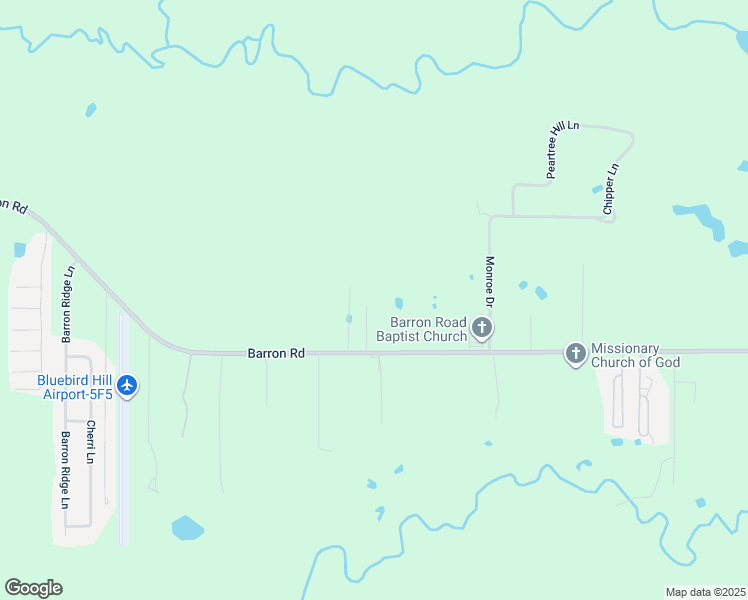 map of restaurants, bars, coffee shops, grocery stores, and more near 1240 Barron Rd in Keithville