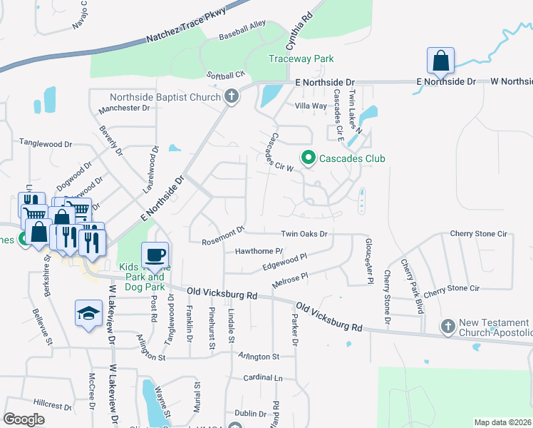 map of restaurants, bars, coffee shops, grocery stores, and more near 66 Shore Drive in Clinton