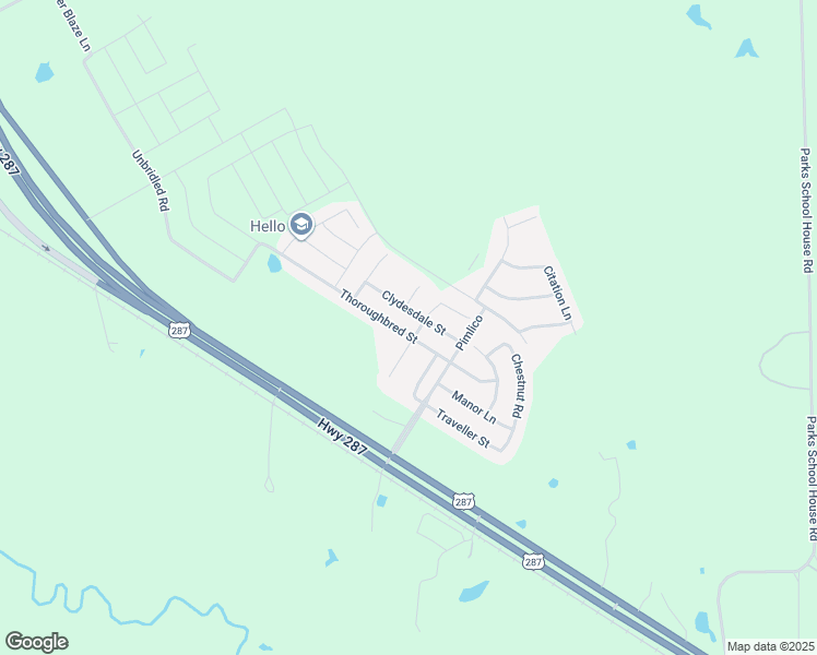 map of restaurants, bars, coffee shops, grocery stores, and more near 218 Thoroughbred Street in Waxahachie