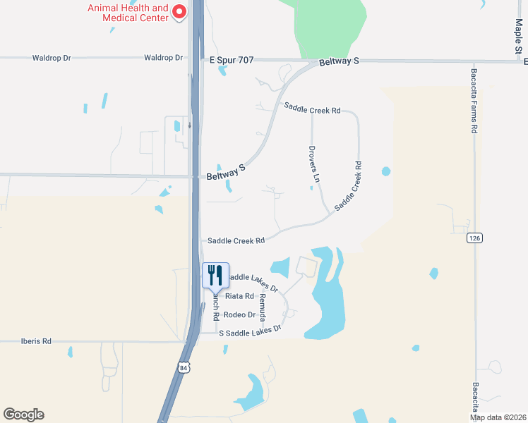 map of restaurants, bars, coffee shops, grocery stores, and more near 8334 Horseshoe Circle in Abilene