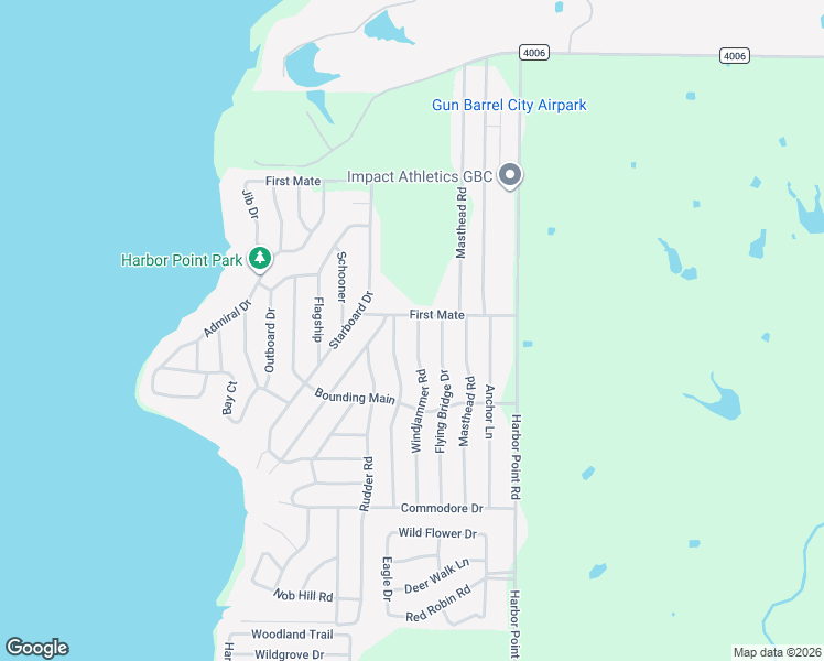 map of restaurants, bars, coffee shops, grocery stores, and more near 334 Windjammer Road in Gun Barrel City