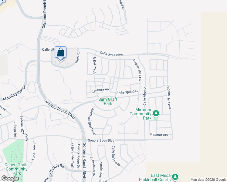 map of restaurants, bars, coffee shops, grocery stores, and more near Eastern Canyon Loop in Las Cruces