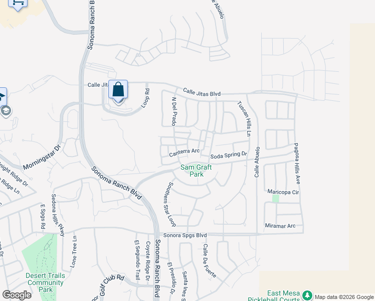 map of restaurants, bars, coffee shops, grocery stores, and more near 4219 Canterra Arc in Las Cruces