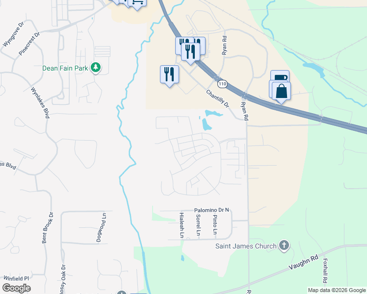 map of restaurants, bars, coffee shops, grocery stores, and more near 8720 Jamac Lane in Montgomery