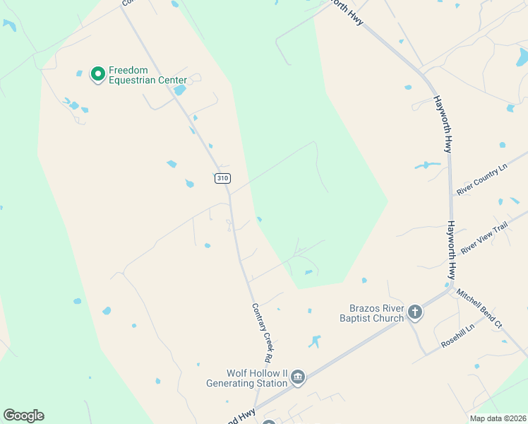 map of restaurants, bars, coffee shops, grocery stores, and more near 8015 Contrary Creek Road in Granbury