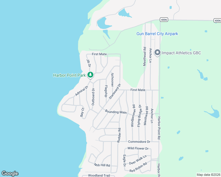 map of restaurants, bars, coffee shops, grocery stores, and more near 328 Schooner in Gun Barrel City