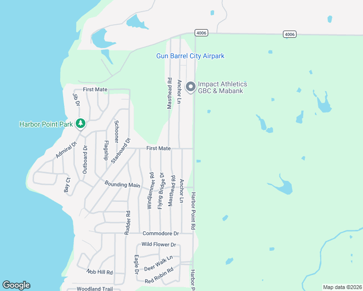 map of restaurants, bars, coffee shops, grocery stores, and more near 955 Harbor Point Road in Gun Barrel City