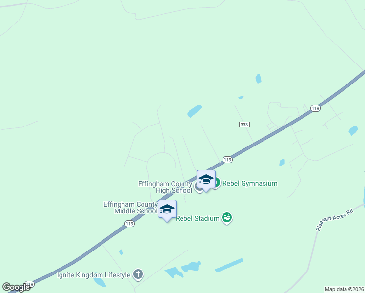 map of restaurants, bars, coffee shops, grocery stores, and more near 117 Bridgewood Drive in Springfield