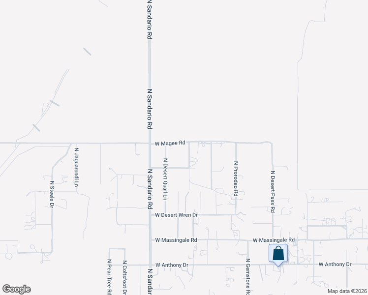map of restaurants, bars, coffee shops, grocery stores, and more near 7983 North Team Roper Road in Tucson