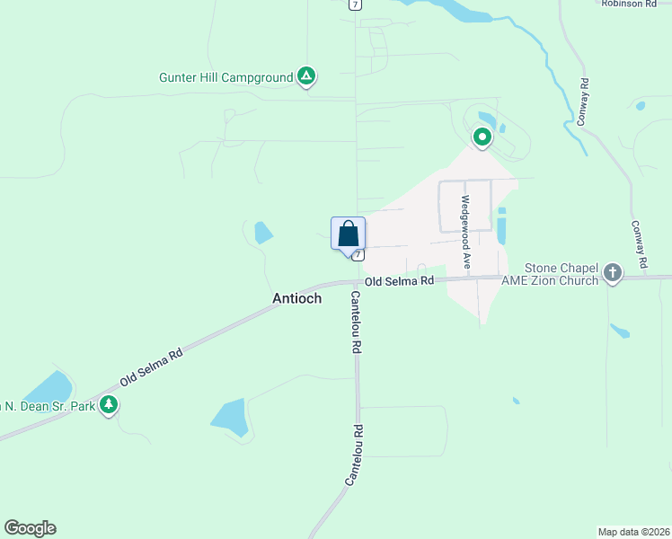 map of restaurants, bars, coffee shops, grocery stores, and more near 6530 Old Selma Road in Montgomery