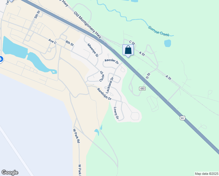 map of restaurants, bars, coffee shops, grocery stores, and more near 879 Mabins Street in Selma