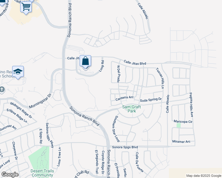 map of restaurants, bars, coffee shops, grocery stores, and more near 4327 Calle Amarilla in Las Cruces
