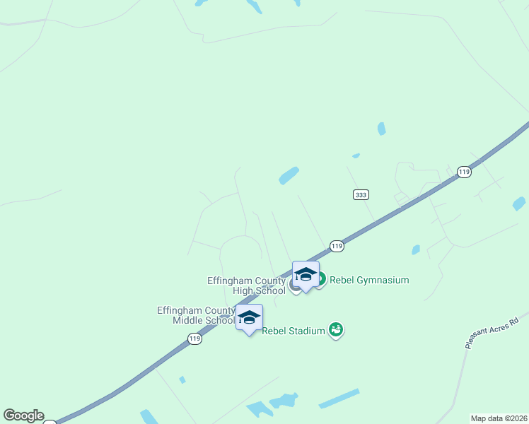 map of restaurants, bars, coffee shops, grocery stores, and more near 123 Bridgewood Drive in Springfield