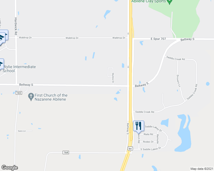 map of restaurants, bars, coffee shops, grocery stores, and more near 2016 Farm to Market Road 707 in Abilene