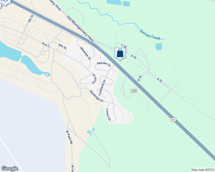 map of restaurants, bars, coffee shops, grocery stores, and more near 879 Mabins Street in Selma