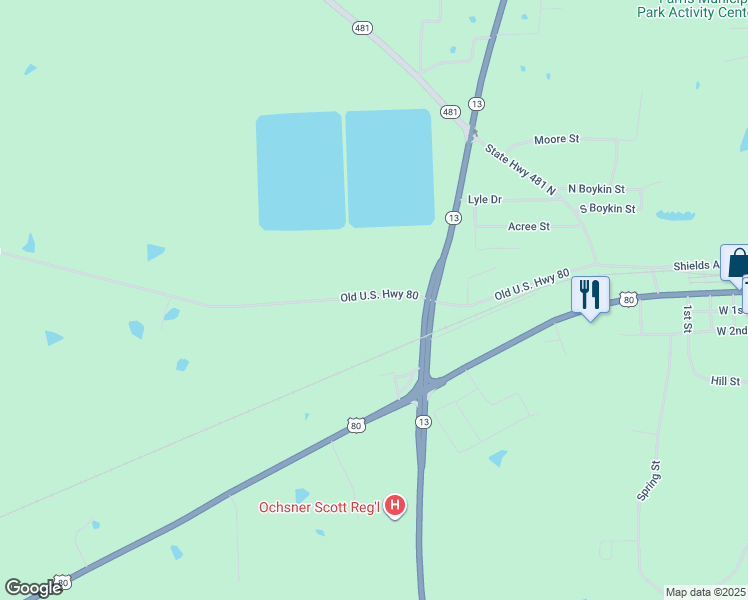 map of restaurants, bars, coffee shops, grocery stores, and more near Morton-Rankin County Line Rd in Morton