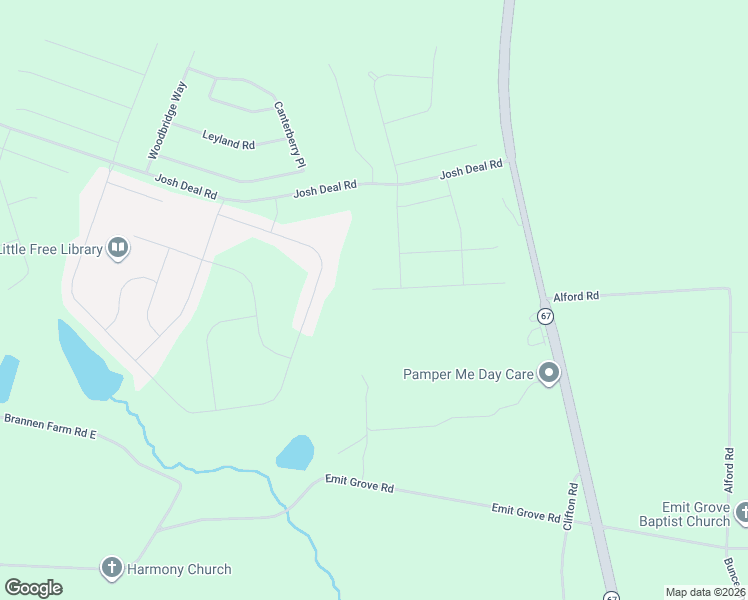 map of restaurants, bars, coffee shops, grocery stores, and more near 222 Stonebrook Way in Statesboro