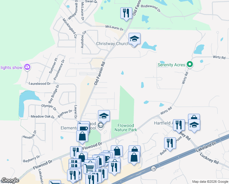 map of restaurants, bars, coffee shops, grocery stores, and more near 299 Pinevale Street in Flowood
