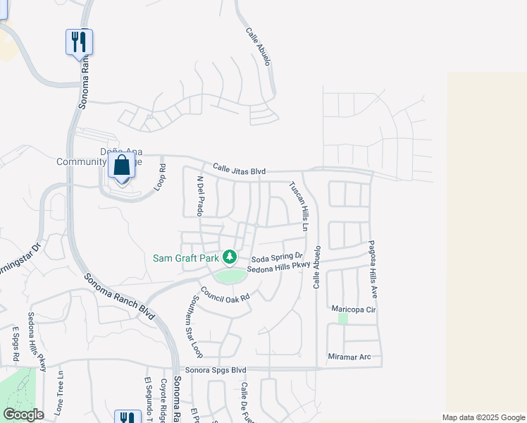 map of restaurants, bars, coffee shops, grocery stores, and more near 2469 Silver Sage Drive in Las Cruces