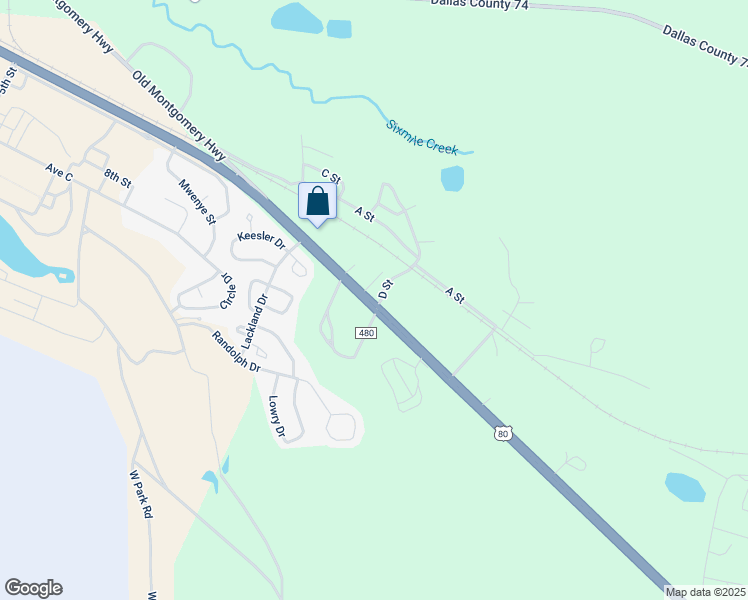map of restaurants, bars, coffee shops, grocery stores, and more near 4915 U.S. 80 in Selma