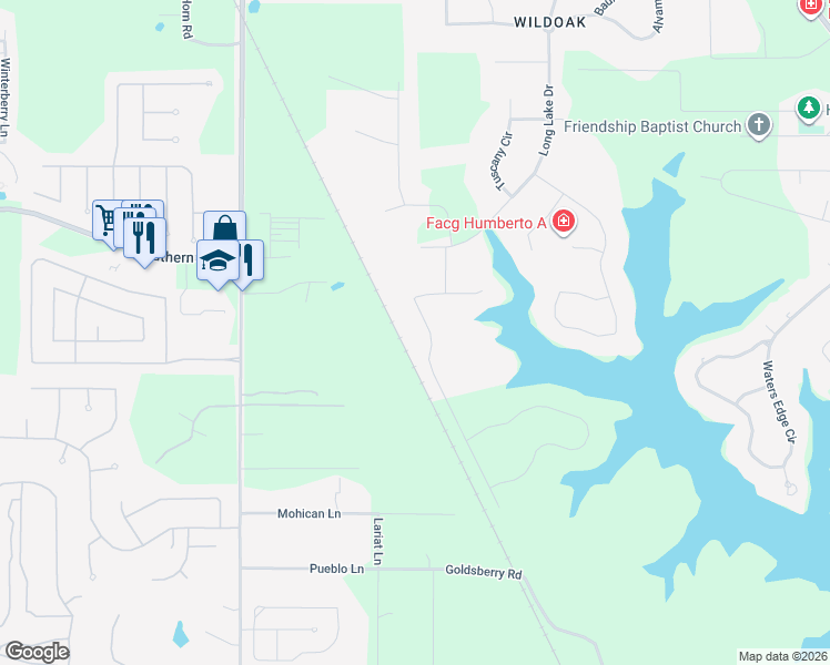 map of restaurants, bars, coffee shops, grocery stores, and more near 1136 West Pointe Drive in Shreveport