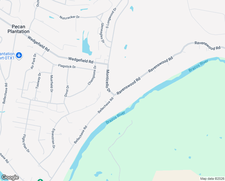 map of restaurants, bars, coffee shops, grocery stores, and more near 9625 Monticello Drive in Granbury