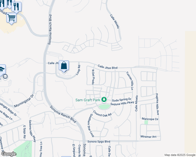 map of restaurants, bars, coffee shops, grocery stores, and more near 4319 Calle Bonita in Las Cruces