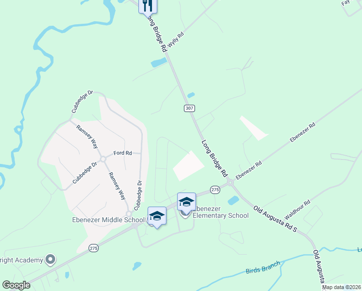 map of restaurants, bars, coffee shops, grocery stores, and more near 305 Lillian Street in Rincon